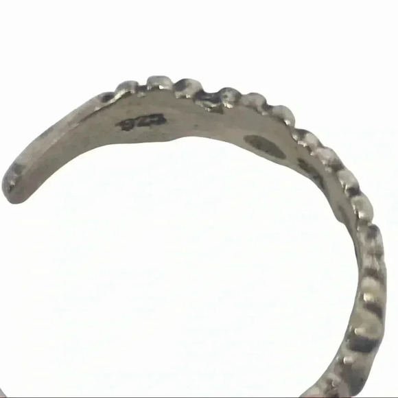 925 STERLING SILVER FLORAL CROWN FLOWER CHILD FESTIVAL TOE RING SIZE XS - Picture 12 of 15